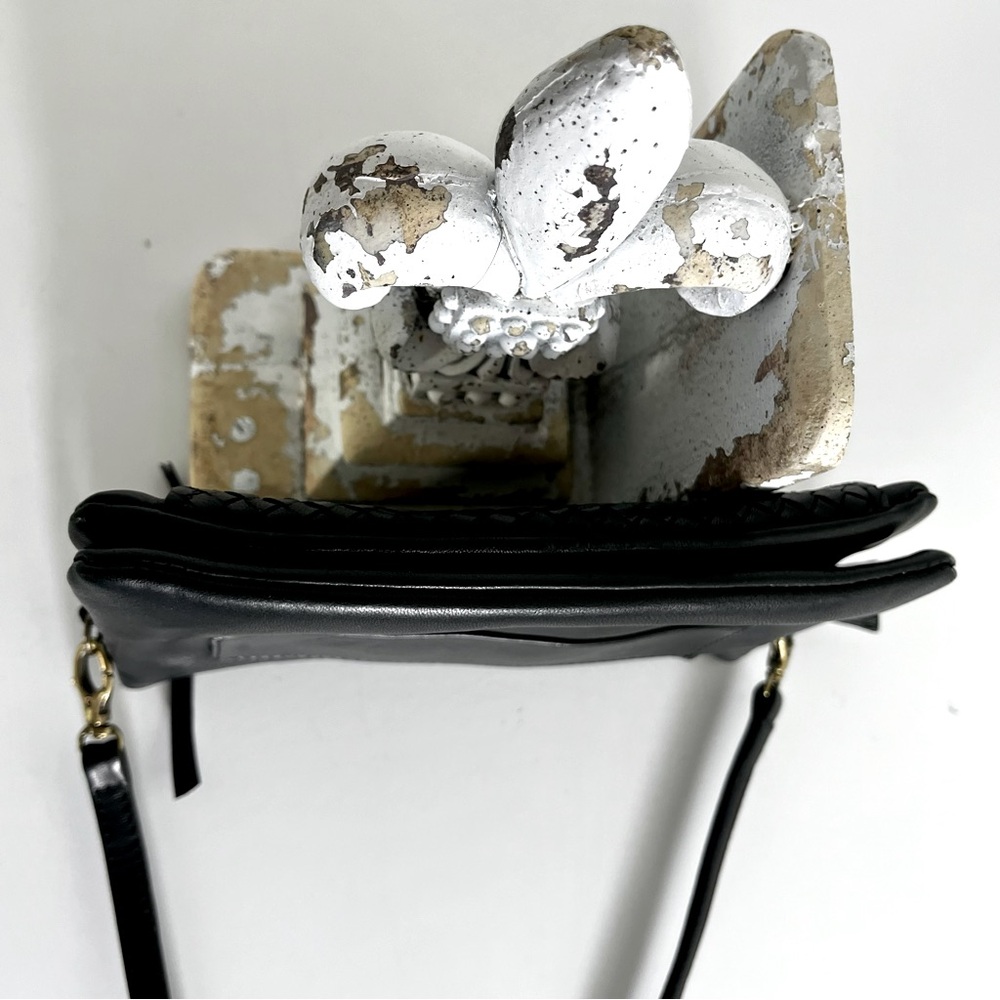 NATHALIE BLANC PARIS French Luxury Black Leather Crossbody Belt Bag New Parisian - Picture 6 of 16